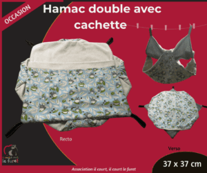 Hamac double avec pochette bleu Totoro