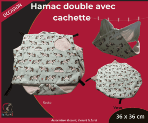 Hamac double avec cachette licornes