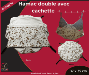 Hamac double avec pochette Ecureuils