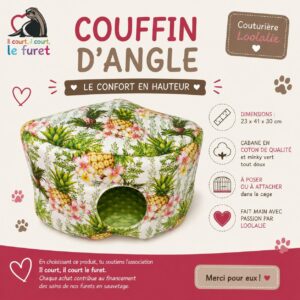 Cabane d&rsquo;angle Exotique pour furet
