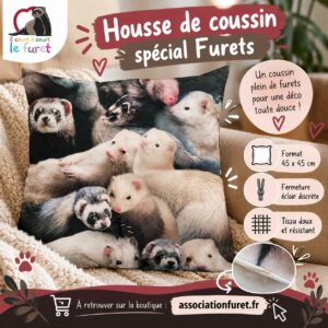 Housse de coussin Tas de furets